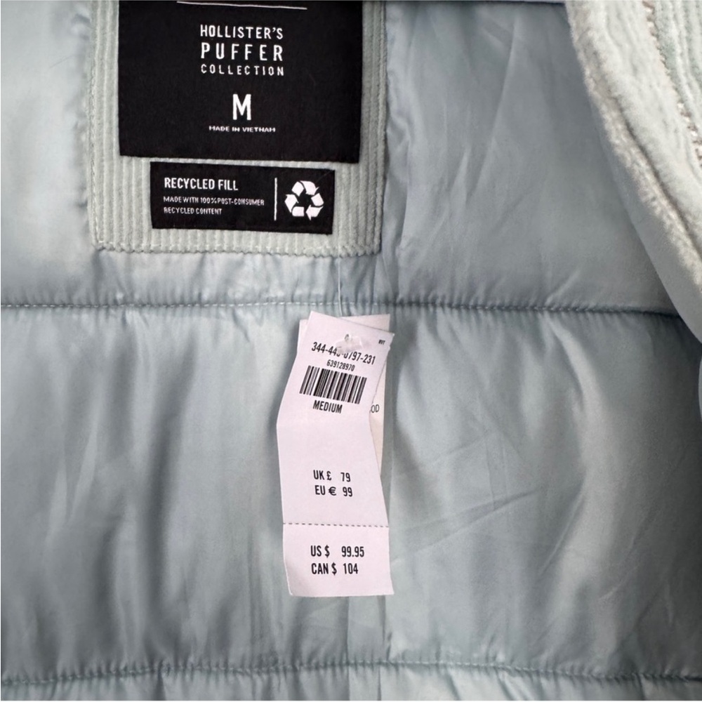Hollister sage corduroy puffer jacket - Picture 3 of 3